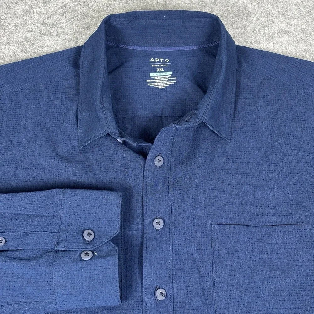 Apt. 9 Premier Flex Mens Fit Performance Size XXL Blue